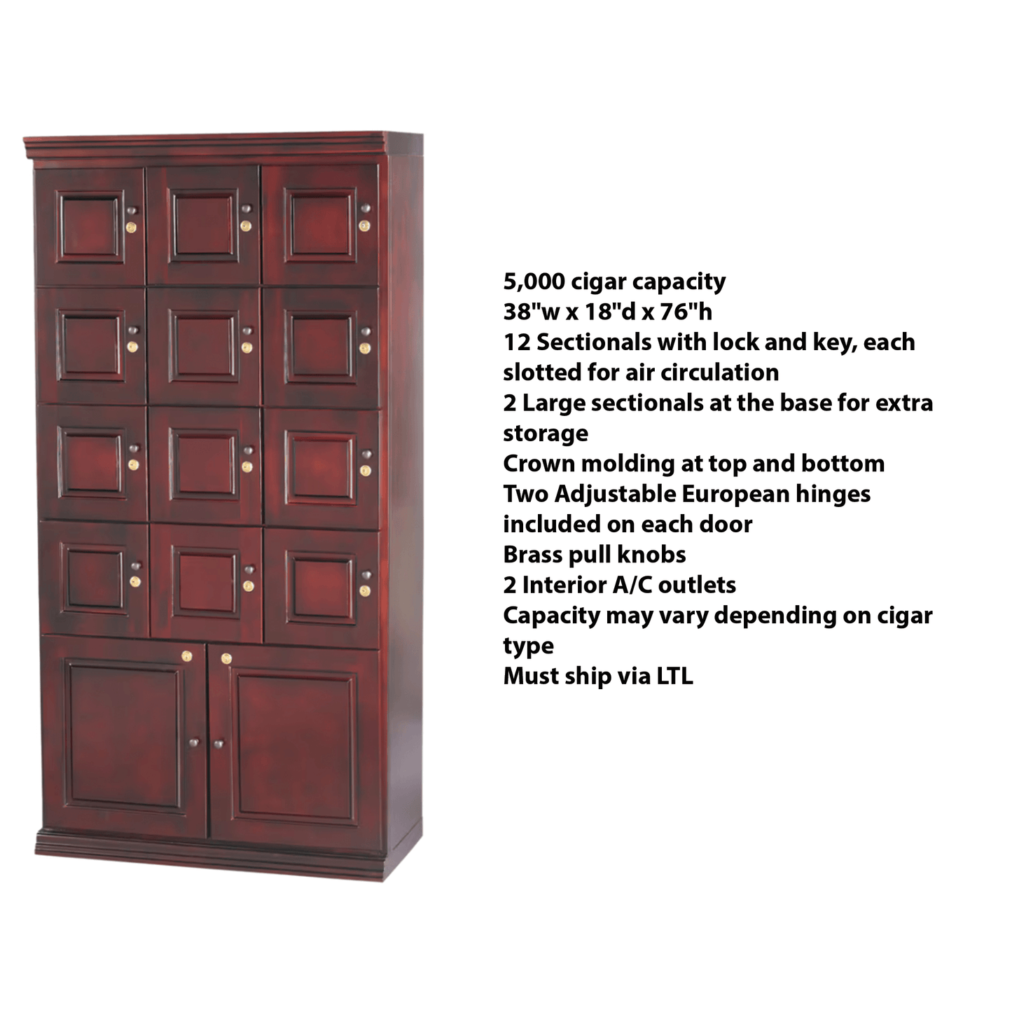 Humidor Supreme Cigar Locker Mahogany