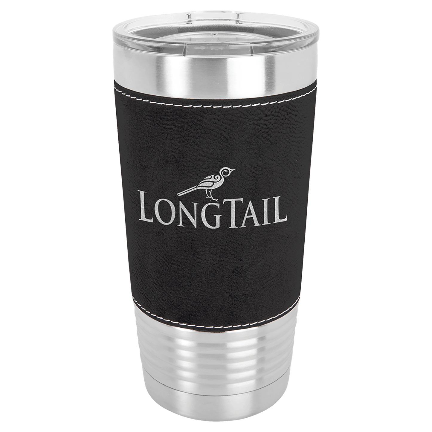 20oz Blk&Sil Leatherette Tumbler - Whoa, Jody Boy!