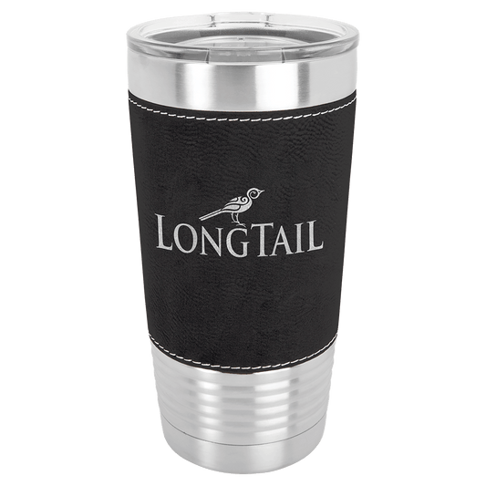 20oz Blk&Sil Leatherette Tumbler - Whoa, Jody Boy!
