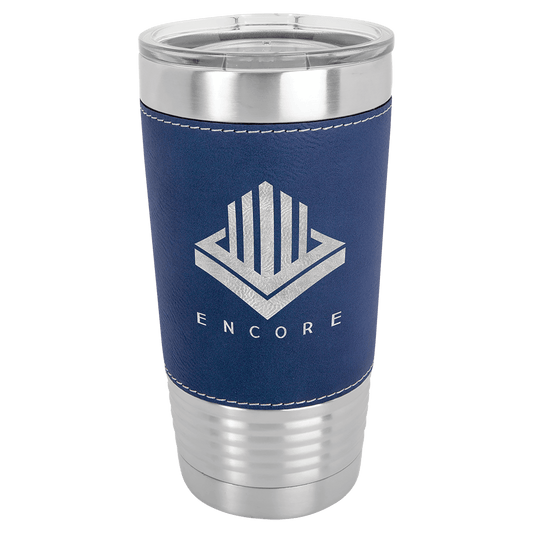 20oz Blue Leatherette Tumbler - Whoa, Jody Boy!