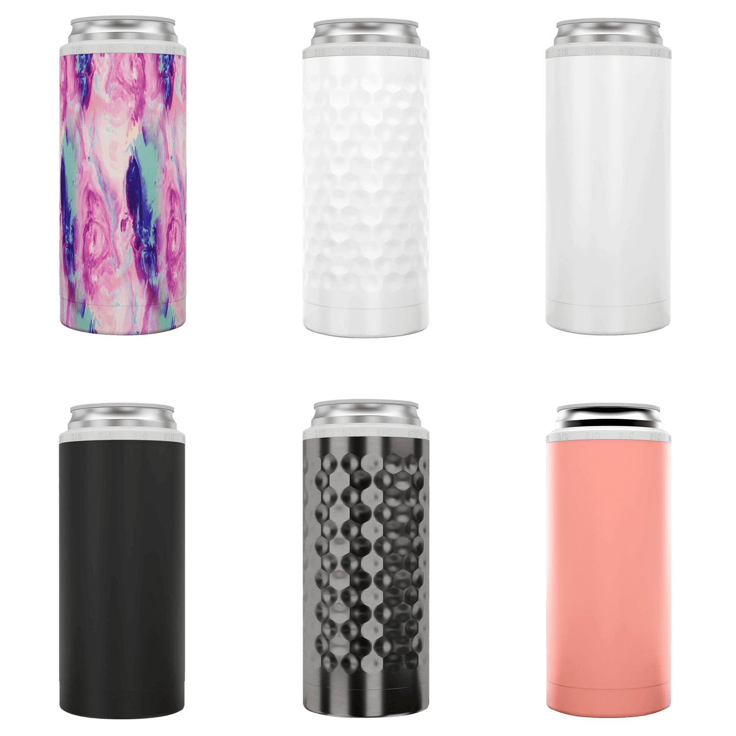 12oz Dimpled Golf SIC Slim Can Cooler - Whoa, Jody Boy!