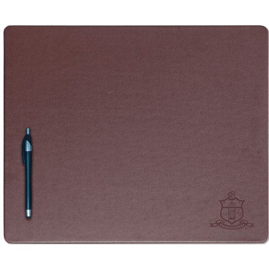 Chocolate Brown Leatherette 17" x 14" Conference Table Pad