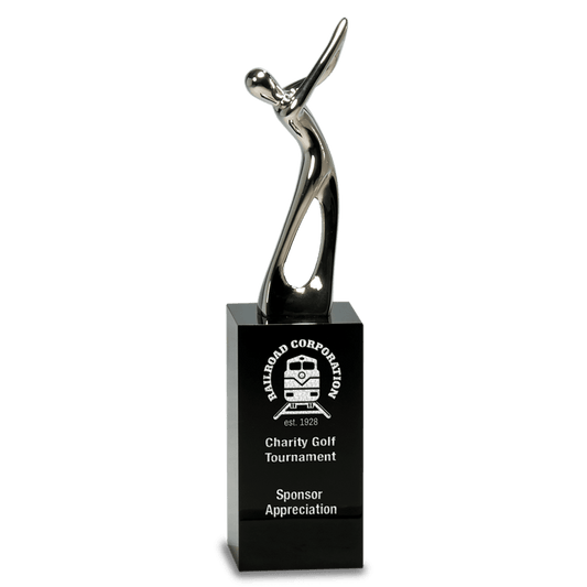 Silver Metal Golf Figure Golf Award - Whoa, Jody Boy!