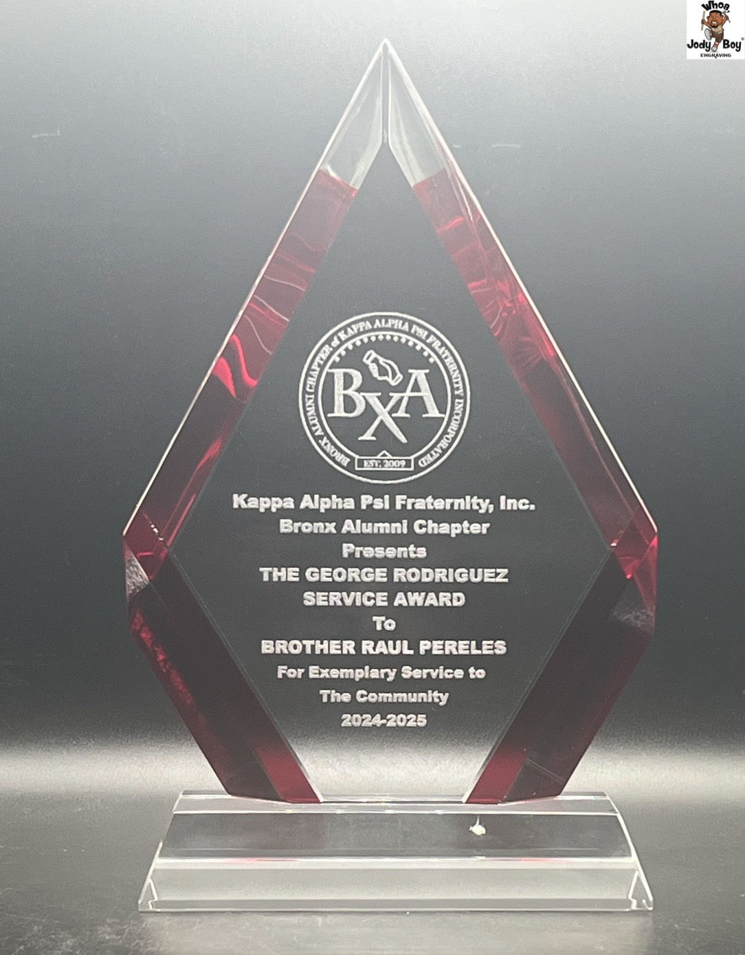 Crystal Arrow Ruby 10" Award