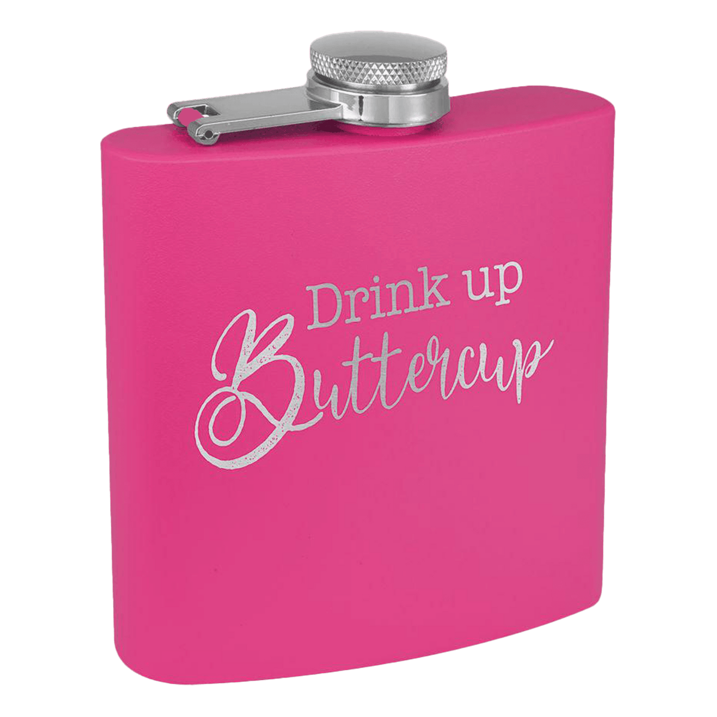 6oz Light Purple Powder-Coated Steel Flask - Whoa, Jody Boy!