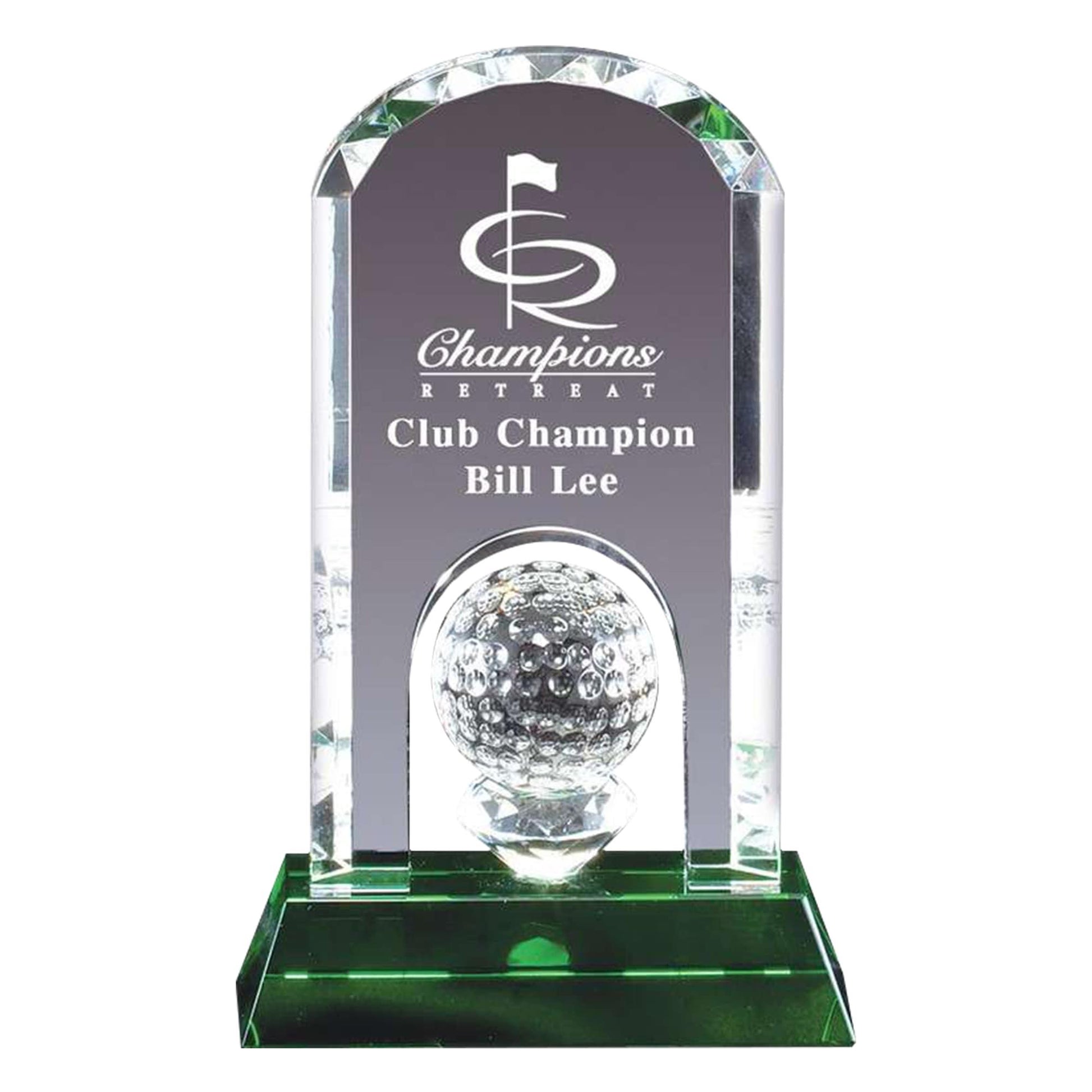 Crystal Dome & Golf Ball Trophy - Whoa, Jody Boy!