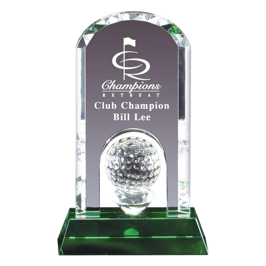 Crystal Dome & Golf Ball Trophy - Whoa, Jody Boy!