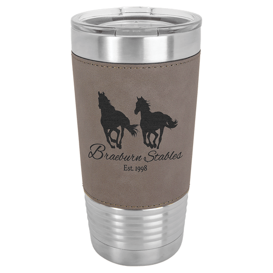 20oz Gray Leatherette Tumbler - Whoa, Jody Boy!
