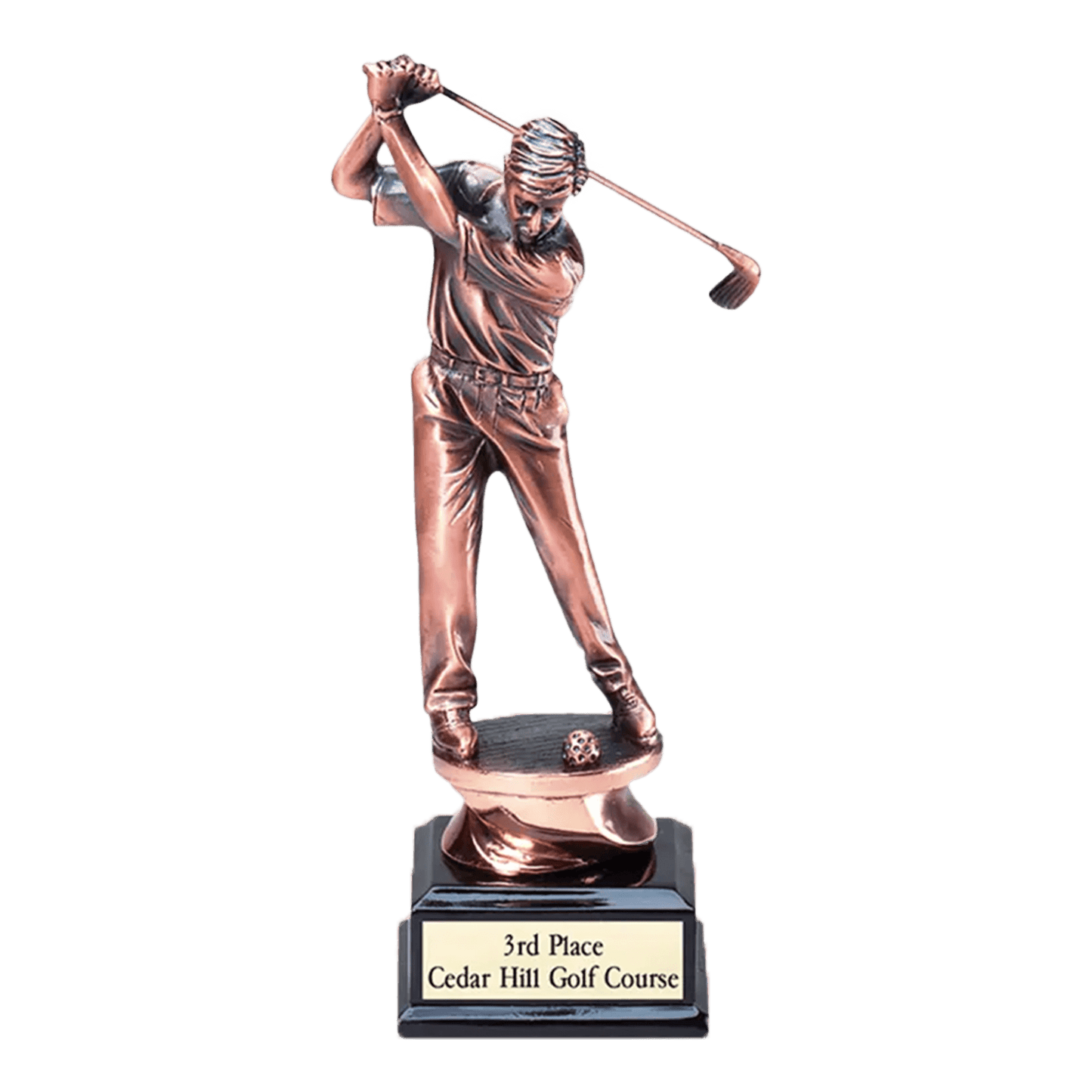 Multi-Color Large Copper Golf Male Trophy - Whoa, Jody Boy!