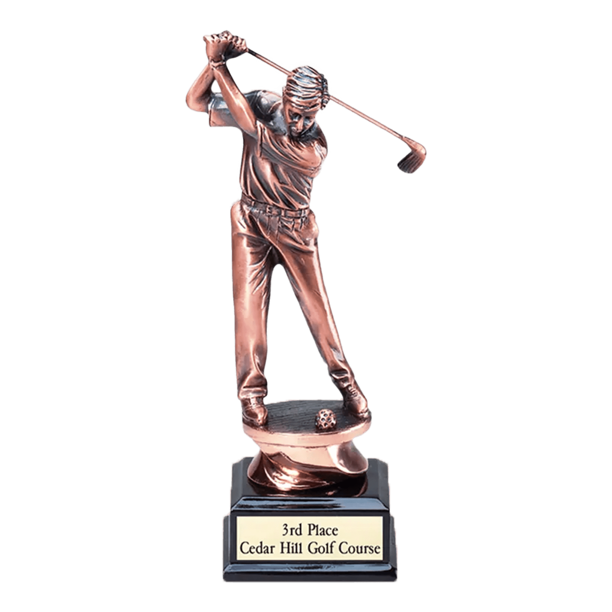 Multi-Color Large Copper Golf Male Trophy - Whoa, Jody Boy!