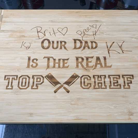 18 1/4" x 12 Bamboo Cutting Board with Butcher Block Inlay