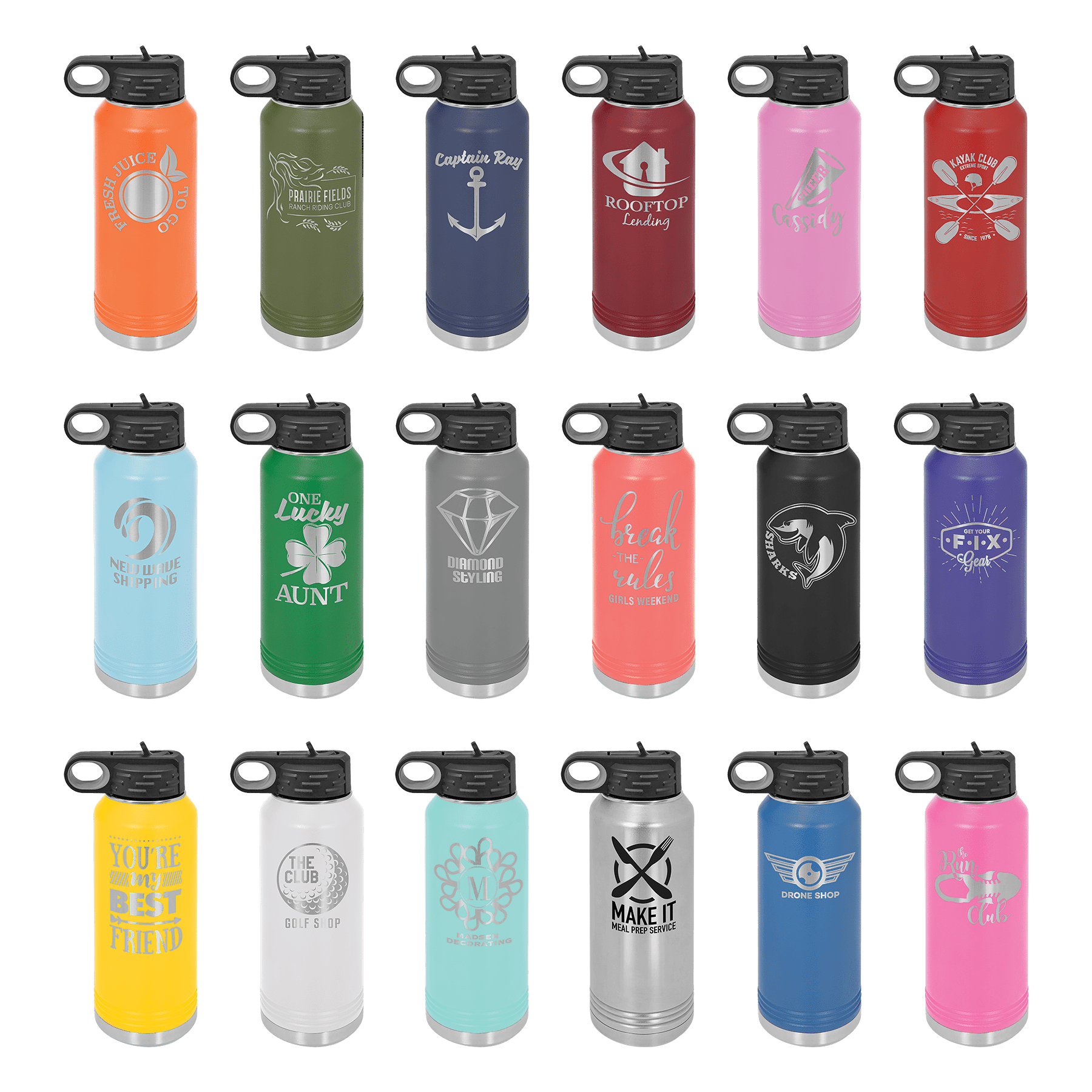 My Politics 32oz Royal Blue Water Bottles - Whoa, Jody Boy!