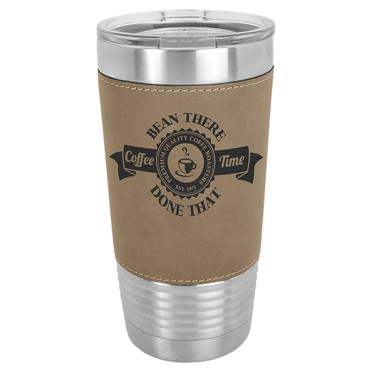 20oz Light Brown Leatherette Tumbler - Whoa, Jody Boy!