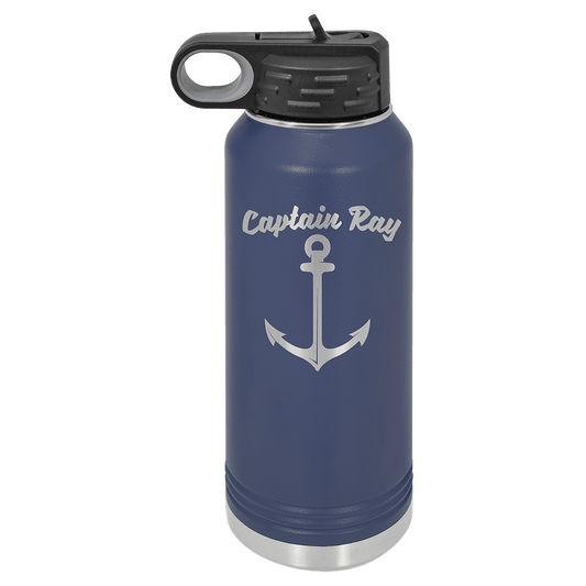 32oz Navy Blue Water Bottles - Whoa, Jody Boy!