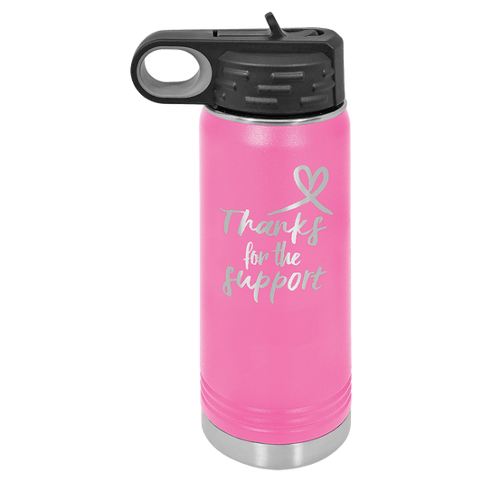 20oz Pink Stainless Water Bottles - Whoa, Jody Boy!