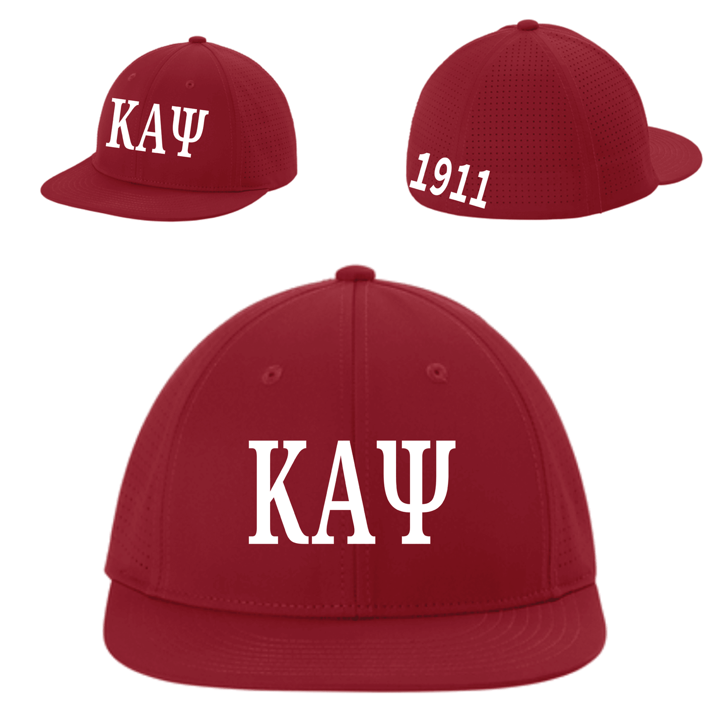 KAPsi Flex Fitted Kreme Lettered