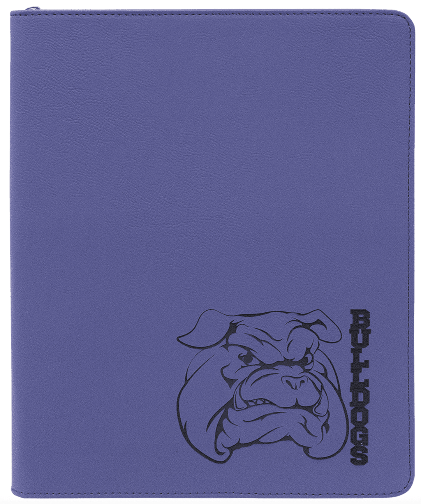 Laserable Leatherette Portfolio with Zipper Notepad Included