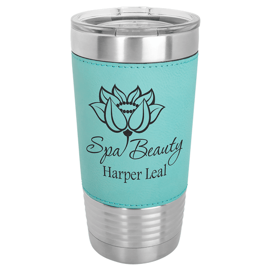 20oz Teal Leatherette Tumbler - Whoa, Jody Boy!