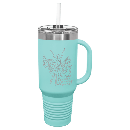 40oz Teal Travel Mug with Straw - Whoa, Jody Boy!