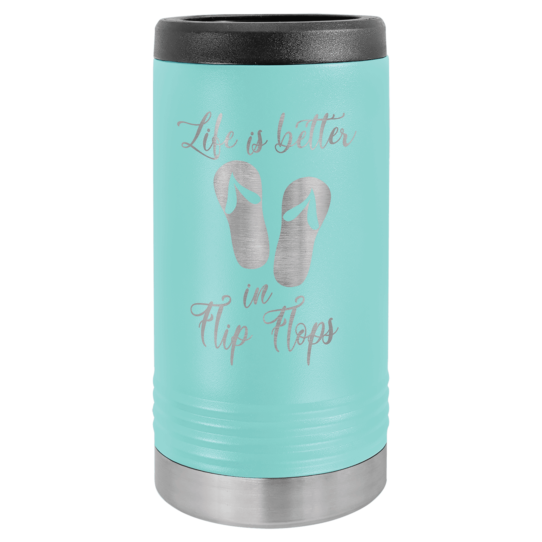 12oz Teal Slim Can Cooler - Whoa, Jody Boy!