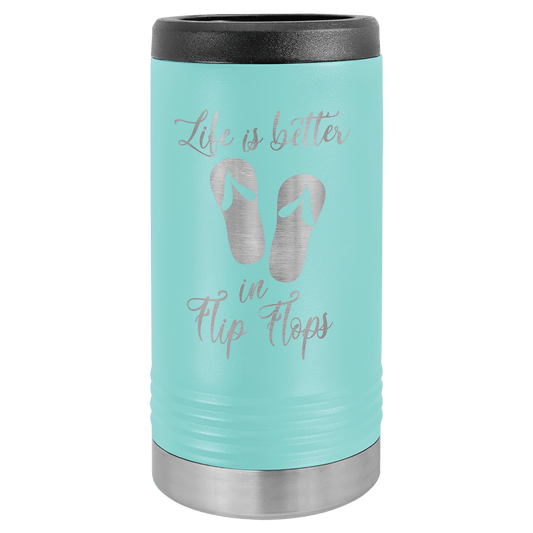 12oz Teal Slim Can Cooler - Whoa, Jody Boy!