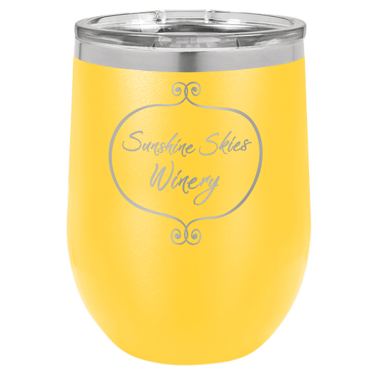 12oz Yellow Stemless Wine Chiller - Whoa, Jody Boy!