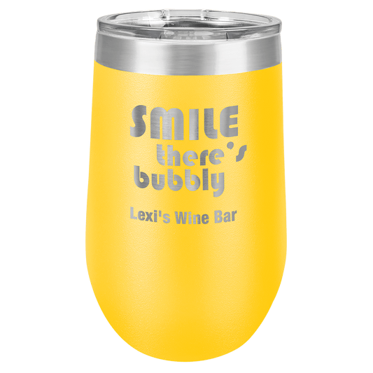 16oz Yellow Stemless Wine Chiller - Whoa, Jody Boy!