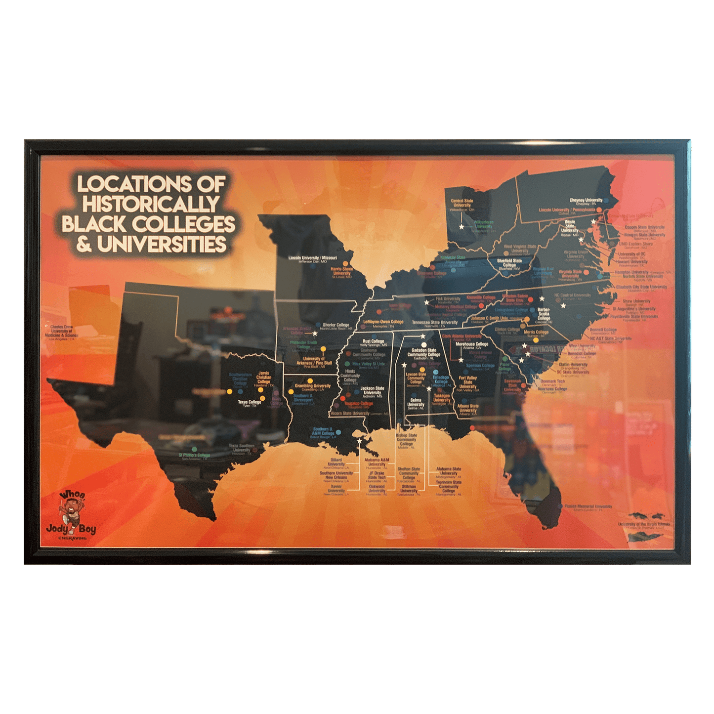 HBCU Locater Poster - Whoa, Jody Boy!