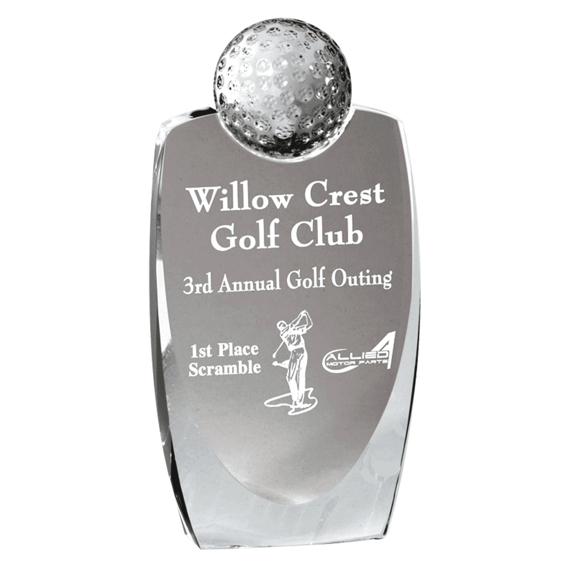 Crystal Omni Golf Ball Award - Whoa, Jody Boy!