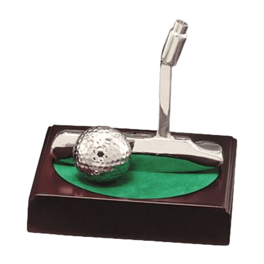 Putter & Ball on Wood Base Trophy - Whoa, Jody Boy!