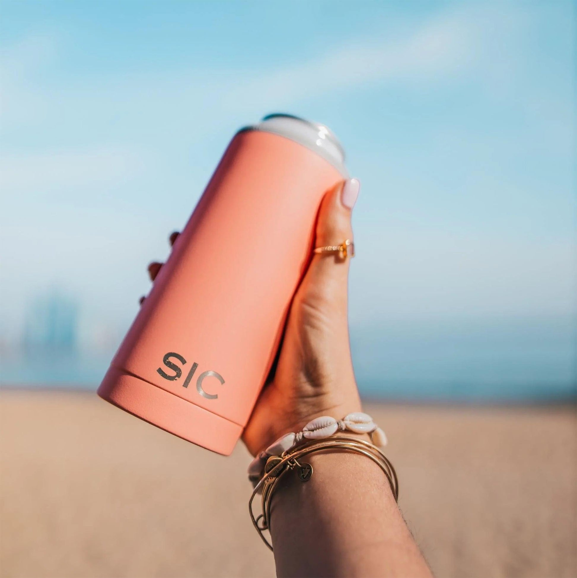 12oz Matte Coral SIC Slim Can Cooler - Whoa, Jody Boy!