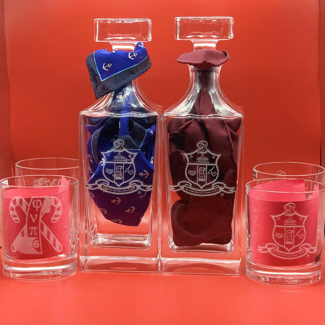 H3 Customized Four Glass Decanter Set - Whoa, Jody Boy!