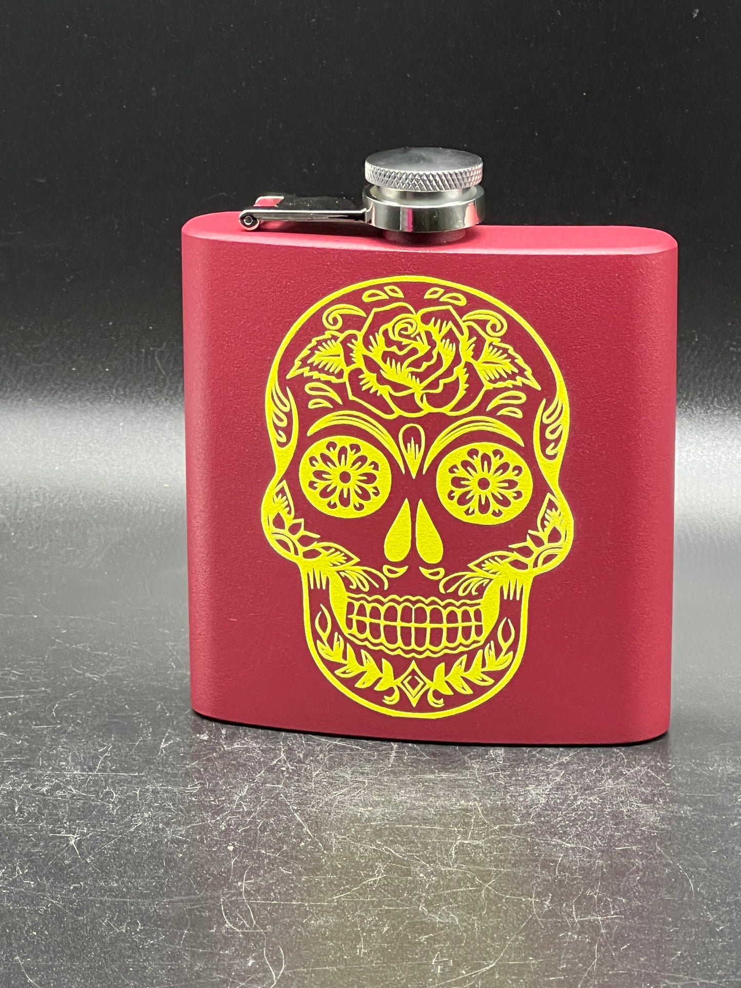 6 oz. Powder Coated Stainless Steel Flask (Custom Laser Etch or UV Print) - Whoa, Jody Boy!