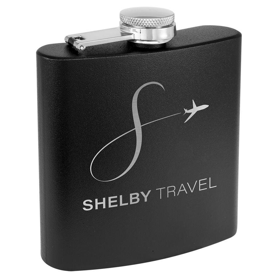 Masonic Designs 6 oz. Powder Coated Stainless Steel Flask (Personalized) - Whoa, Jody Boy!