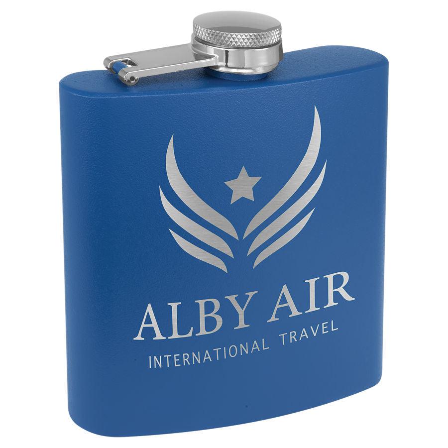 H3 6 oz. Powder Coated Stainless Steel Flask (Personalized) - Whoa, Jody Boy!