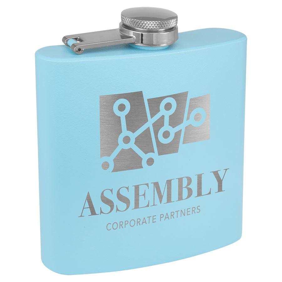 Masonic Designs 6 oz. Powder Coated Stainless Steel Flask (Personalized) - Whoa, Jody Boy!