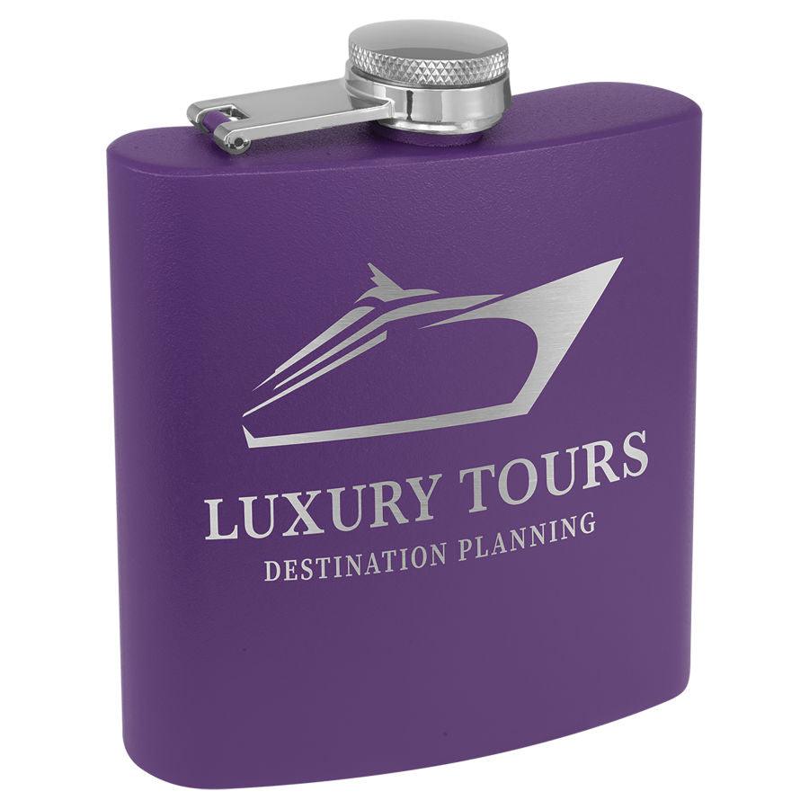 6 oz. Powder Coated Stainless Steel Flask (Custom Laser Etch or UV Print) - Whoa, Jody Boy!