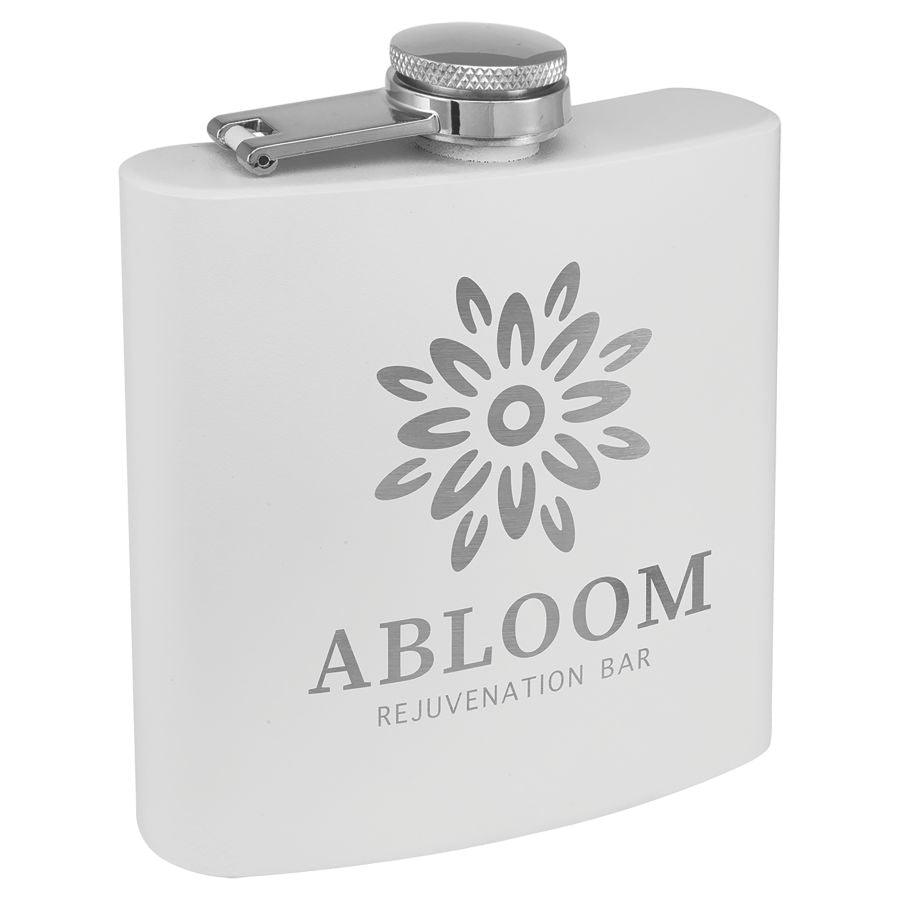 6 oz. Powder Coated Stainless Steel Flask (Custom Laser Etch or UV Print) - Whoa, Jody Boy!