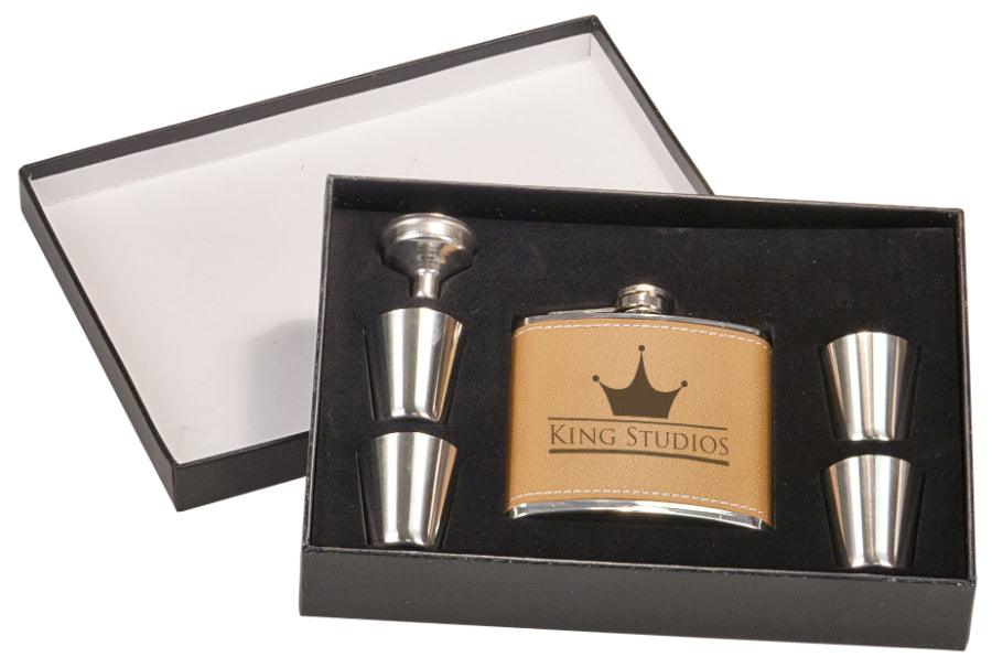 6 oz. Powder Coated Stainless Steel Flask (Custom Laser Etch or UV Print) - Whoa, Jody Boy!