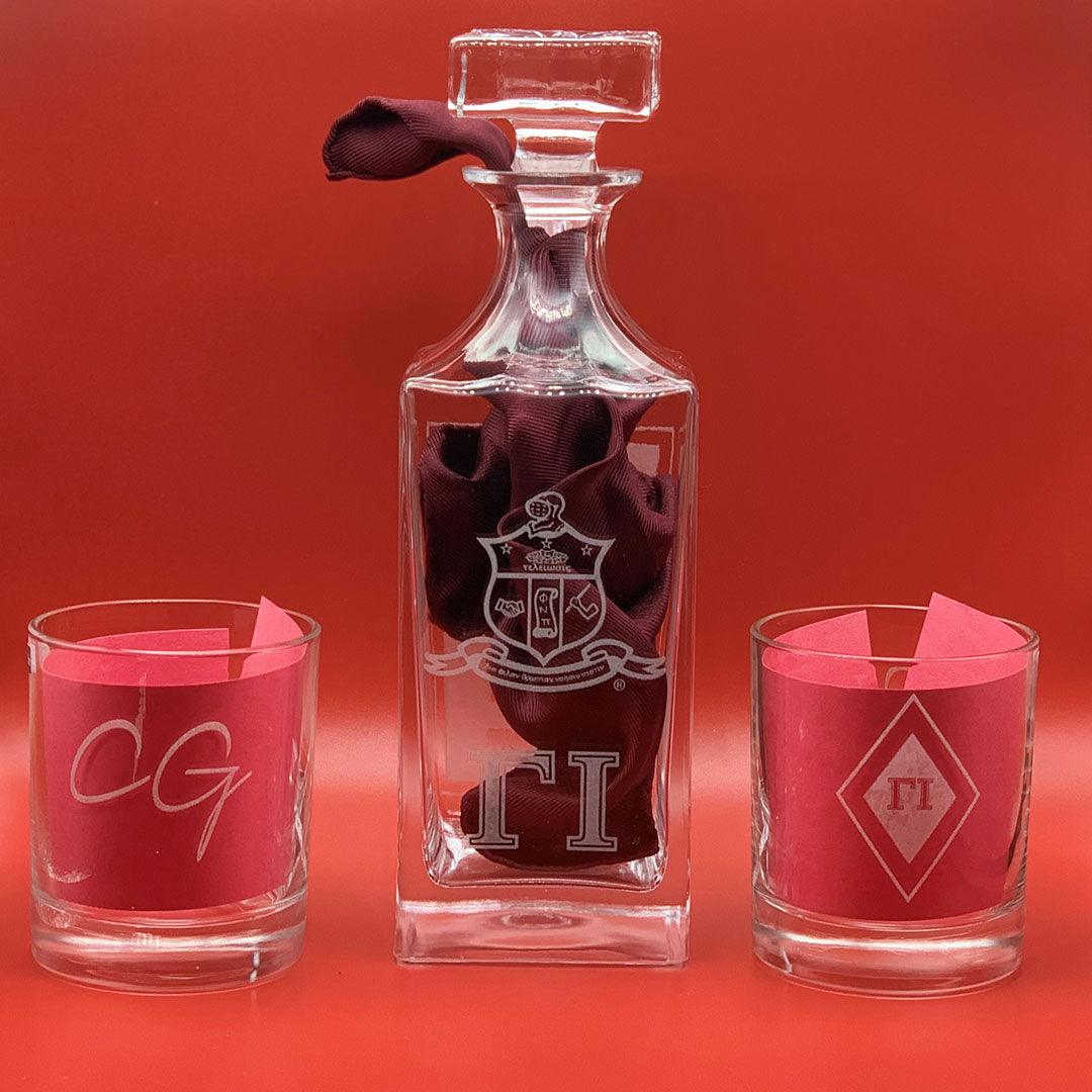 H3 Customized Four Glass Decanter Set - Whoa, Jody Boy!