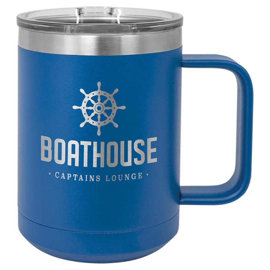 H3 15 oz. Coffee Mug Insulated  with Slider Lid (Personalized Engraving) - Whoa, Jody Boy!