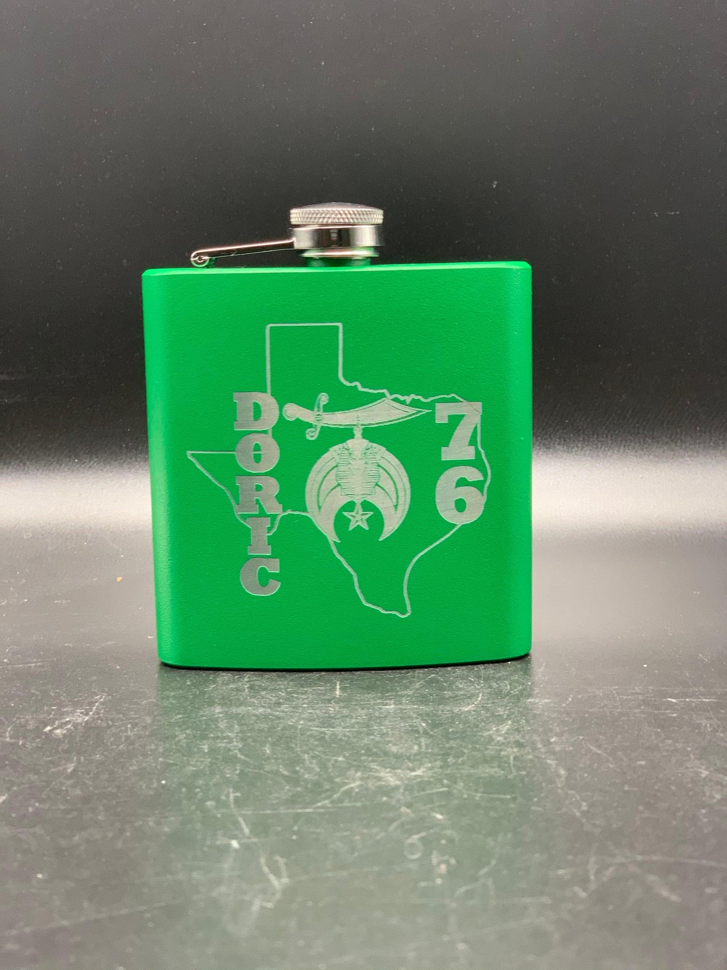 Masonic Designs 6 oz. Powder Coated Stainless Steel Flask (Personalized) - Whoa, Jody Boy!