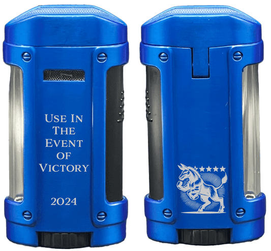 My Politics Blue Quad Flame Torch Lighter