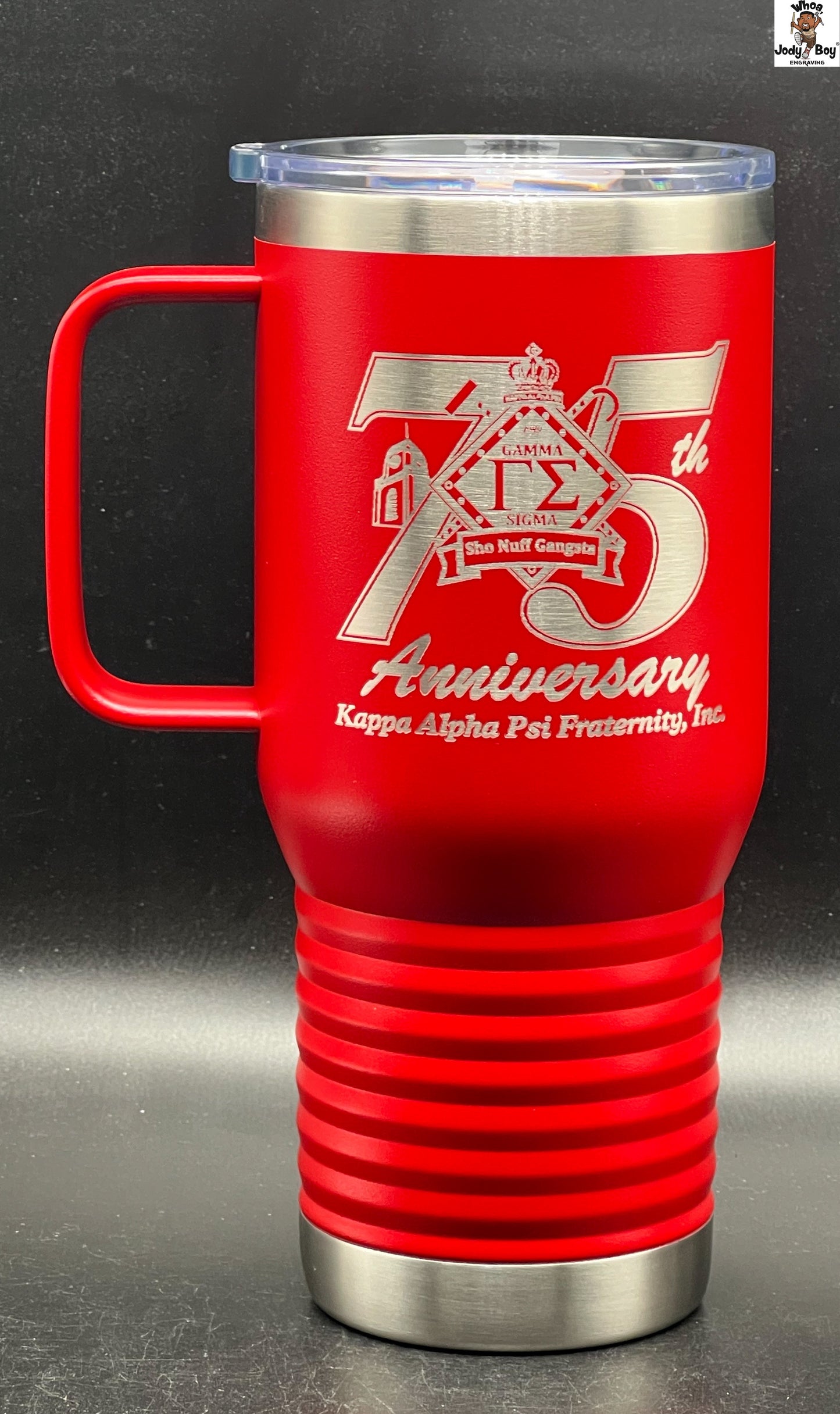 Kappa Alpha Psi ΚΑΨ 20 oz. Polar Camel Insulated Traveler Coffee Mug with Handle and Slider Lid (Custom Laser Etch)