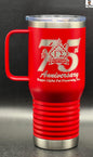 Gamma Sigma ΓΣ Chapter of Kappa Alpha Psi ΚΑΨ 20 oz. PC Insulated Traveler Coffee Mug with Handle and Slider Lid (Custom Laser Etch Only)