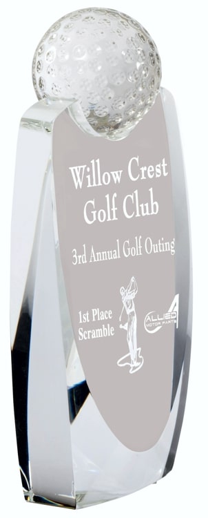 Crystal Omni Golf Ball Award - Whoa, Jody Boy!