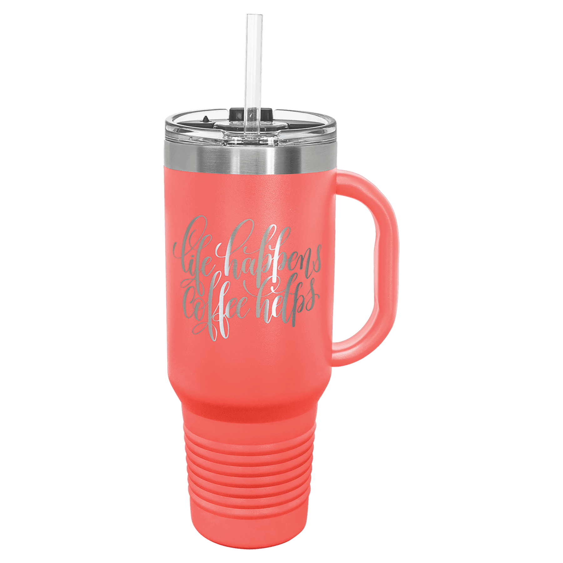 40oz Coral Travel Mug - Make it Custom - Whoa, Jody Boy!