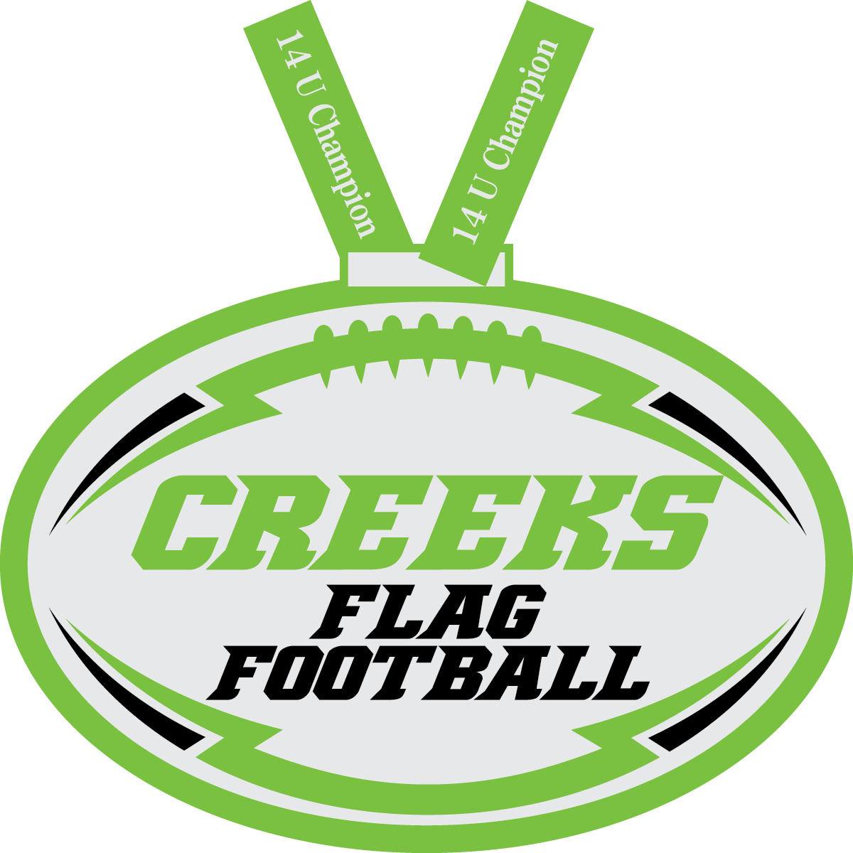 Creeks Flag Football Division Championship Medals