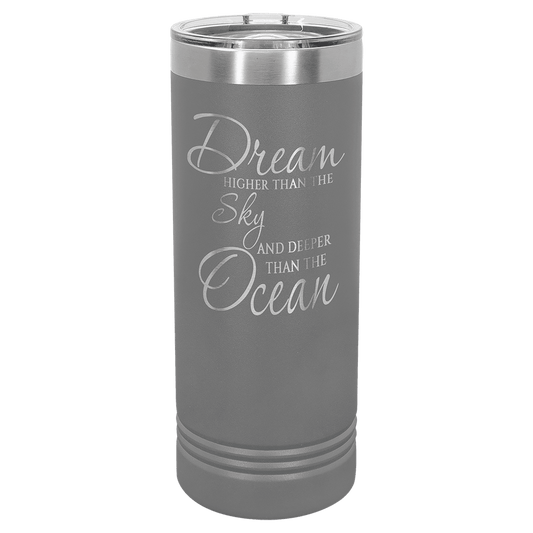 22oz Dark Gray Skinny Tumbler - Whoa, Jody Boy!