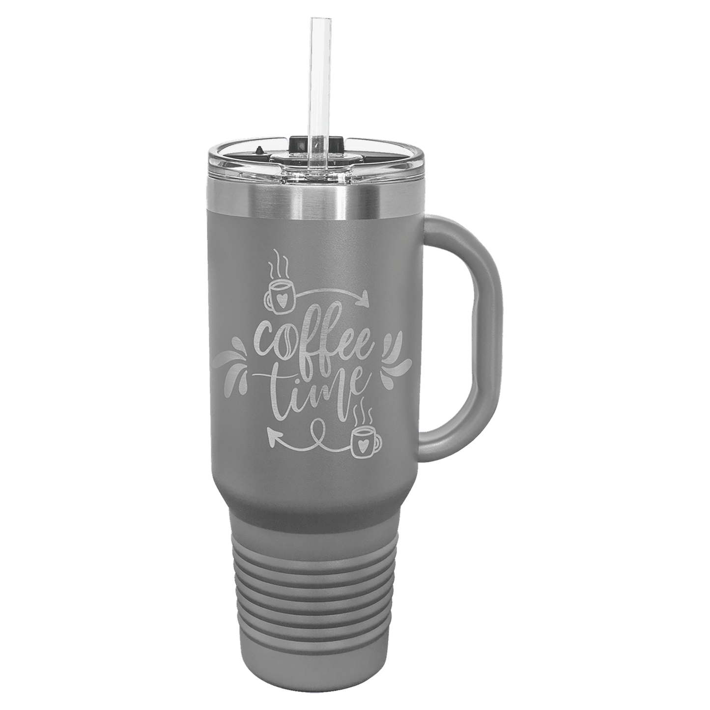 40oz Dark Gray Travel Mug with Straw - Whoa, Jody Boy!